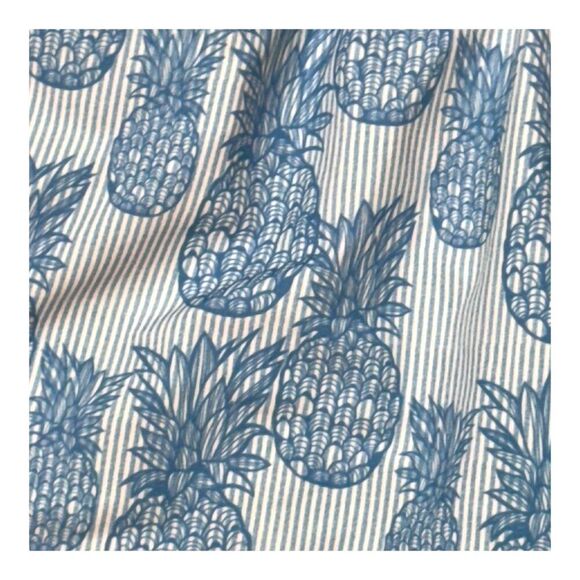 Mens Pineapple Print Swim Board Shorts Trunks Surf & Swim Co. Blue & White M - Picture 2 of 6